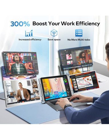 Extensor de Pantalla FHD 14" Ladomi para Laptop 12-16.5"