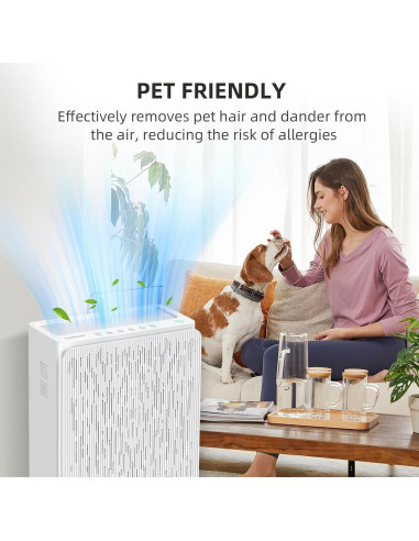 Purificador de Aire AromaRoom HEPA14 para Habitaciones Grandes 195 m