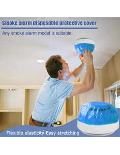 40 Cubiertas de Detector de Humo Dxmimer Azul Reutilizables 2