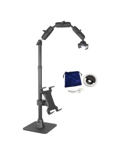 Soporte Ajustable ARKON con Luz de Anillo y Tableta