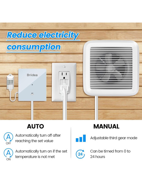 Control Remoto para Ventilador de Escape Briidea 360W Blanco