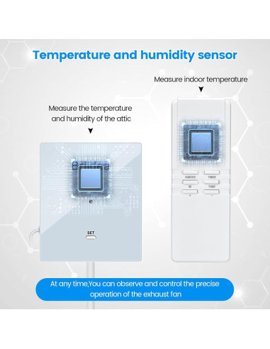 Control Remoto para Ventilador de Escape Briidea 360W Blanco