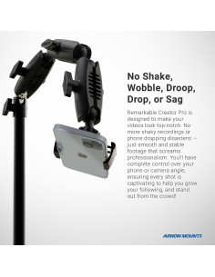 Soporte Ajustable ARKON con Luz de Anillo y Tableta 2