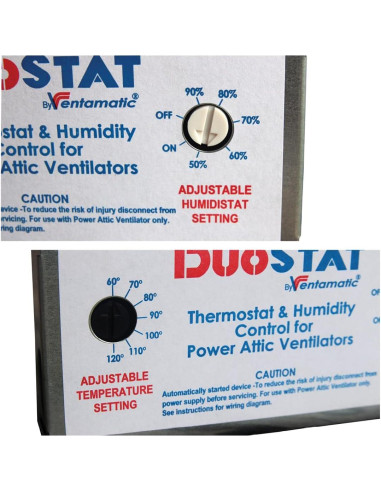 Control de Termostato y Humidistato Doble Ventamatic XXDUOSTAT