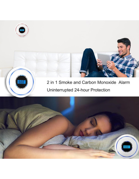 Detector de Humo y Monóxido de Carbono SCNBAORE CDR-815