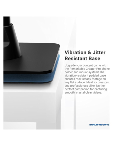 Soporte Ajustable ARKON con Luz de Anillo y Tableta