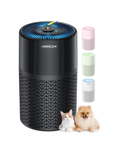 Purificador de Aire AIRROMI A2002 para Mascotas 61 m Negro