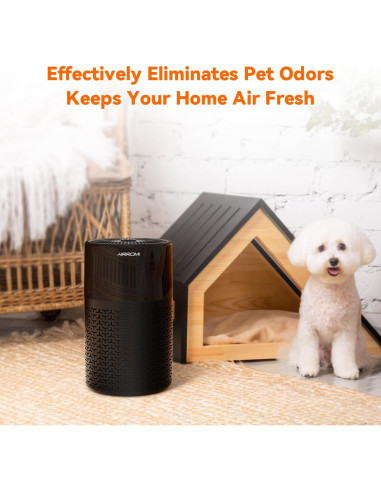Purificador de Aire AIRROMI A2002 para Mascotas 61 m Negro