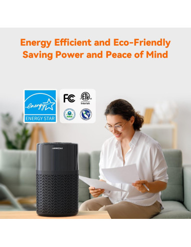 Purificador de Aire AIRROMI A2002 para Mascotas 61 m Negro