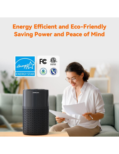 Purificador de Aire AIRROMI A2002 para Mascotas 61 m Negro