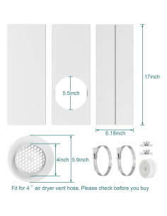 Kit de Ventilación de Ventana HOXHA para Secadora 4" 2