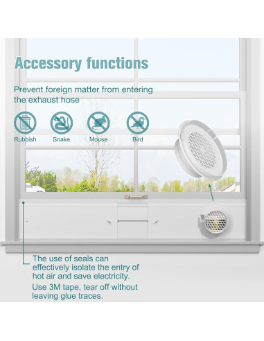 Kit de Ventilación de Ventana HOXHA para Secadora 4"