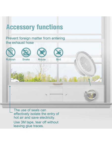 Kit de Ventilación de Ventana HOXHA para Secadora 4"