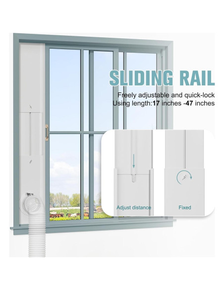 Kit de Ventilación de Ventana HOXHA para Secadora 4"