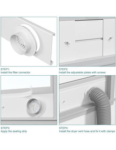 Kit de Ventilación de Ventana HOXHA para Secadora 4"