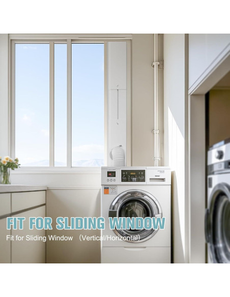 Kit de Ventilación de Ventana HOXHA para Secadora 4"