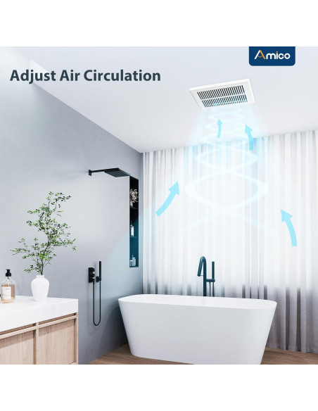 Ventilador Extractor de Baño Amico 80 CFM 1 Sone Blanco