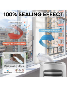 Kit de Sello para Ventana de Aire Acondicionado LOVIGA 25x162 cm 2