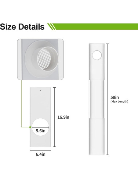 Kit de Ventilación de Ventana para Secadora Hyphen-X 4"