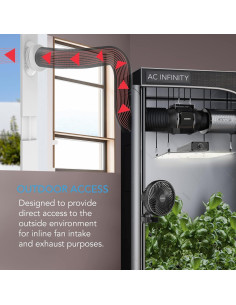 Kit de Ventilación para Ventana AC Infinity 4" y 6" 2