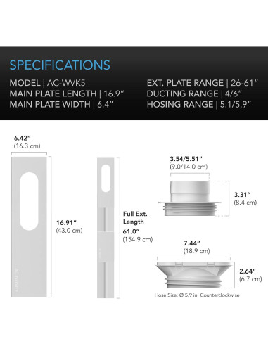 Kit de Ventilación para Ventana AC Infinity 4" y 6"