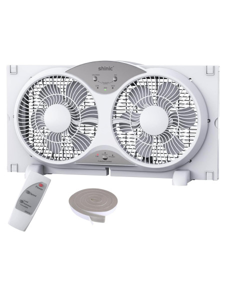 Ventilador de Ventana Shinic BP2-9A, 3 Velocidades, Control Remoto