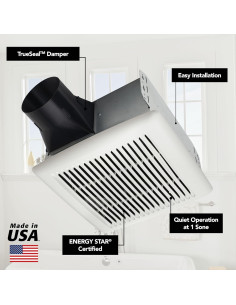 Ventilador Extractor de Baño Broan-NuTone AE110 110 CFM Blanco 2