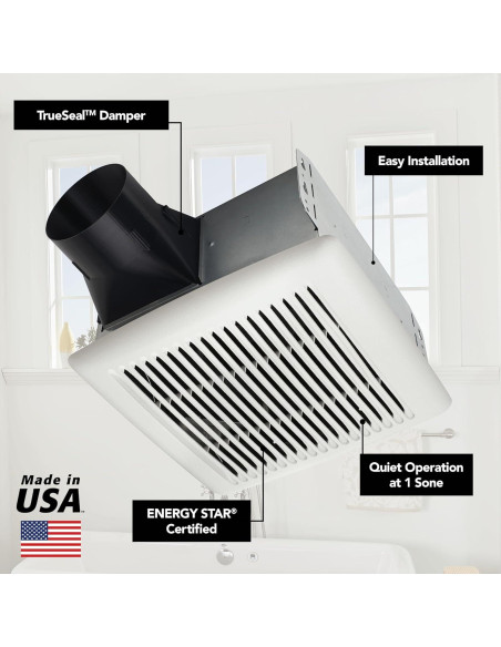 Ventilador Extractor de Baño Broan-NuTone AE110 110 CFM Blanco