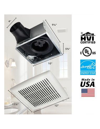 Ventilador Extractor de Baño Broan-NuTone AE110 110 CFM Blanco