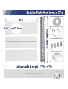 Kit de Ventilación para Secadora LEOPO con Manguera de 10 cm 2