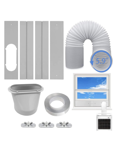 Kit de Ventana para Aire Acondicionado Portátil Coolaihan 15cm