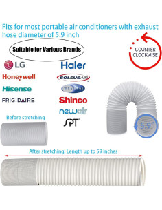 Kit de Ventana para Aire Acondicionado Portátil Coolaihan 15cm 2