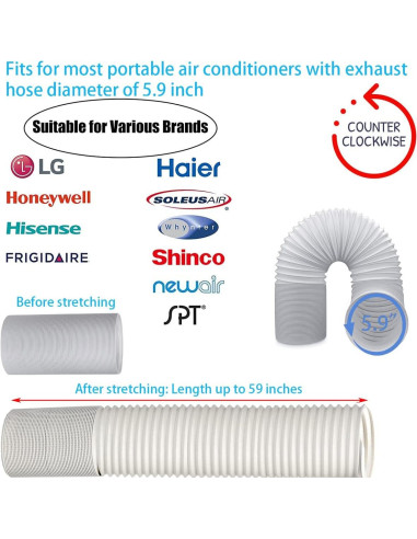 Kit de Ventana para Aire Acondicionado Portátil Coolaihan 15cm