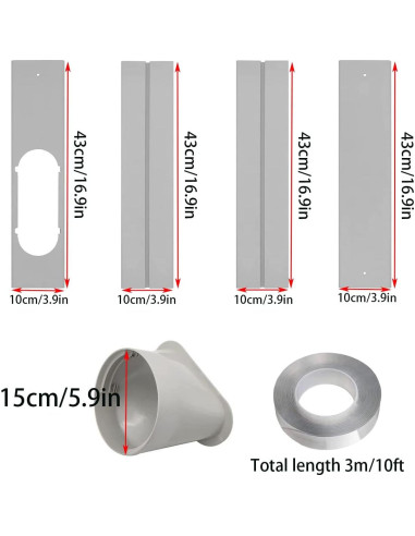 Kit de Ventana para Aire Acondicionado Portátil Coolaihan 15cm