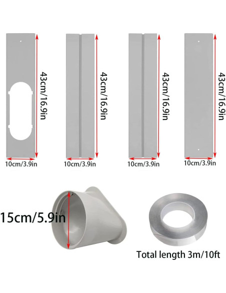 Kit de Ventana para Aire Acondicionado Portátil Coolaihan 15cm