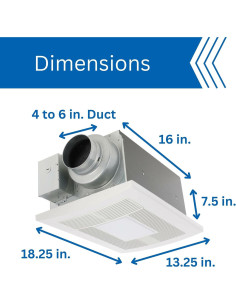 Ventilador Extractor de Baño Panasonic WhisperWarm 1600W LED 2