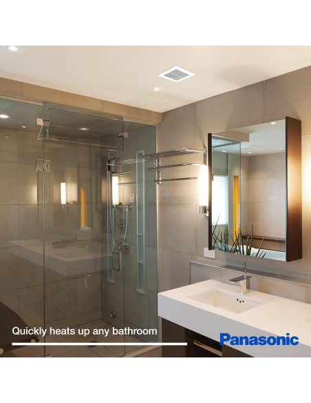 Ventilador Extractor de Baño Panasonic WhisperWarm 1600W LED