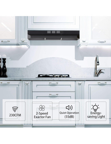 Campana Extractora SNDOAS 30" Acero Inoxidable LED 2 Velocidades