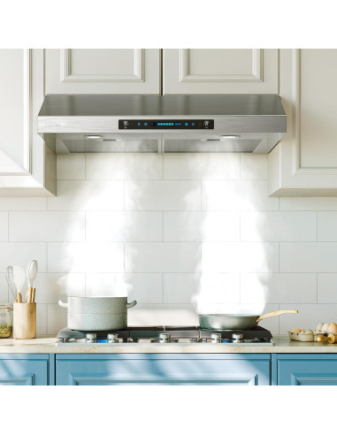 Campana de Cocina HisoHu 30" Bajo Gabinete 900 CFM Acero Inoxidable