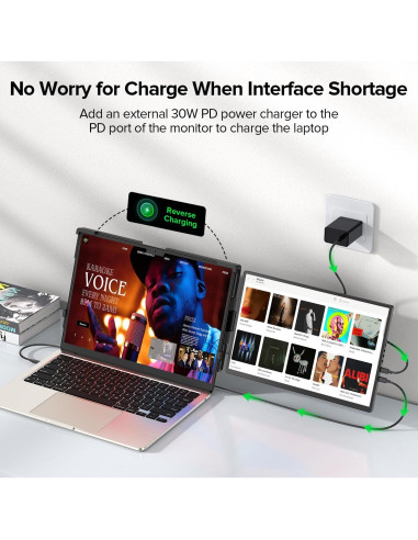 Extensor de Pantalla UPERFECT 2K 14" QHD Portátil