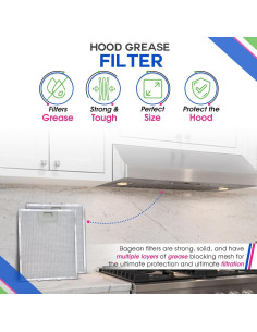 Filtro de Reemplazo Bagean 30.5 x 26.7 cm para Campana Whirlpool 2