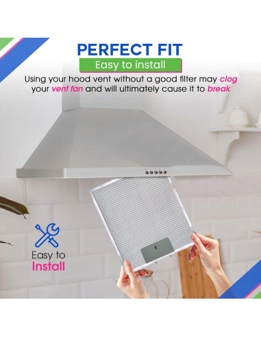 Filtro de Reemplazo Bagean 30.5 x 26.7 cm para Campana Whirlpool