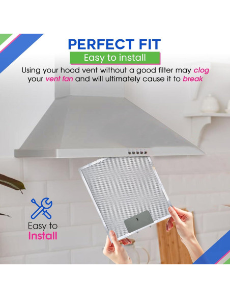 Filtro de Reemplazo Bagean 30.5 x 26.7 cm para Campana Whirlpool