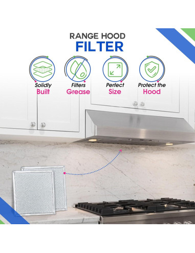 Filtro de Ventilación Bagean BCC024600 20.32x20.32 cm Aluminio 2-Pack