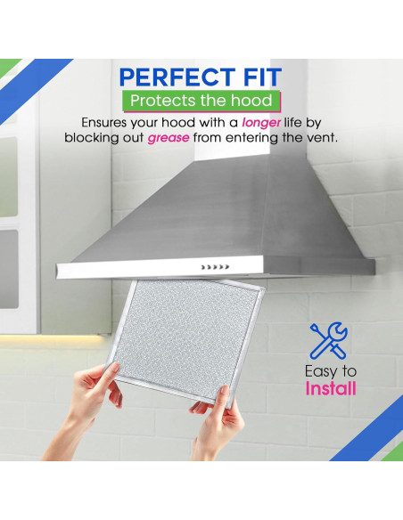 Filtro de Ventilación Bagean BCC024600 20.32x20.32 cm Aluminio 2-Pack