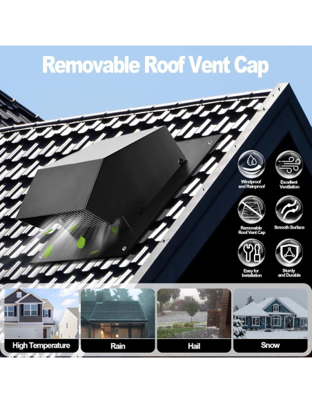 Tapa de Ventilación de Techo 6 Pulgadas TrivdPro Negra