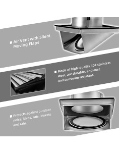 Extractor de Aire de Pared FRESH SPEED 150mm Acero Inoxidable 2