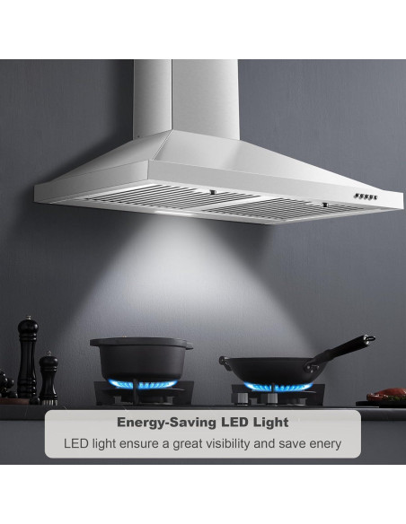 Campana Extractora Zomagas 30" Acero Inoxidable 450 CFM