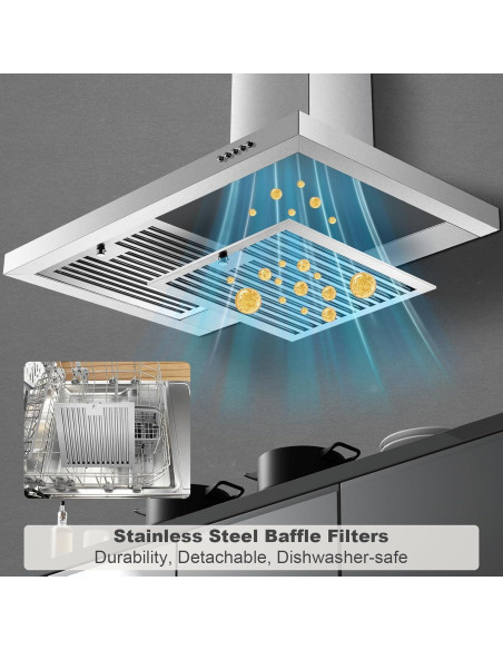 Campana Extractora Zomagas 30" Acero Inoxidable 450 CFM