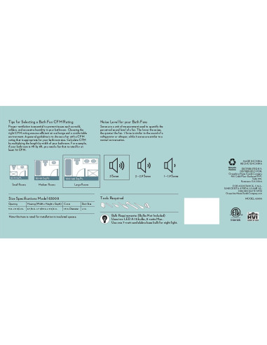 Ventilador de Baño Good Housekeeping Roman 110 CFM Níquel Cepillado